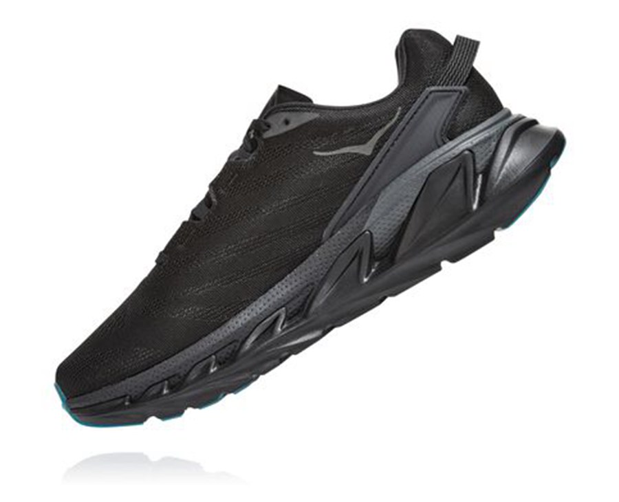 Running Shoes Mens - Hoka One One Elevon 2 - Black - HULKWYZ-45